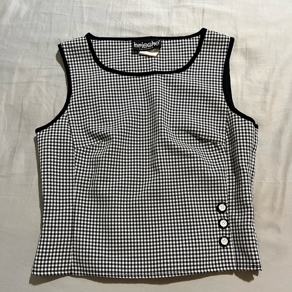Vintage Black and white top